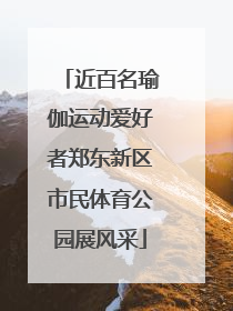 近百名瑜伽运动爱好者郑东新区市民体育公园展风采