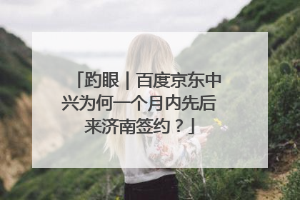 趵眼｜百度京东中兴为何一个月内先后来济南签约？