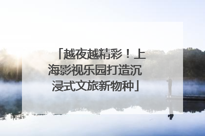 越夜越精彩！上海影视乐园打造沉浸式文旅新物种