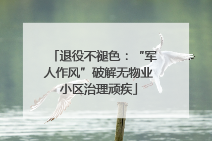 退役不褪色：“军人作风”破解无物业小区治理顽疾