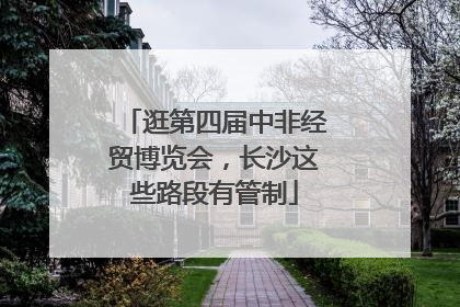 逛第四届中非经贸博览会，长沙这些路段有管制
