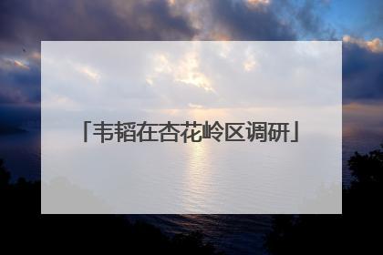 韦韬在杏花岭区调研
