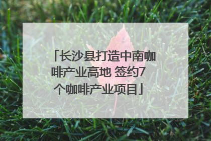 长沙县打造中南咖啡产业高地 签约7个咖啡产业项目