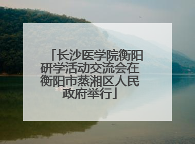 长沙医学院衡阳研学活动交流会在衡阳市蒸湘区人民政府举行
