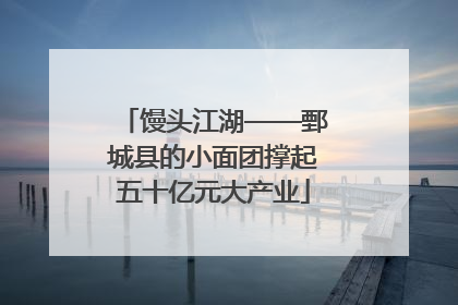 馒头江湖——鄄城县的小面团撑起五十亿元大产业