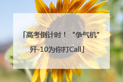 高考倒计时！“争气机”歼-10为你打Call