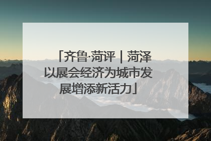 齐鲁·菏评｜菏泽以展会经济为城市发展增添新活力