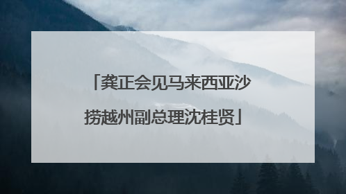 龚正会见马来西亚沙捞越州副总理沈桂贤