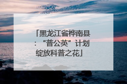 黑龙江省桦南县：“普公英”计划绽放科普之花