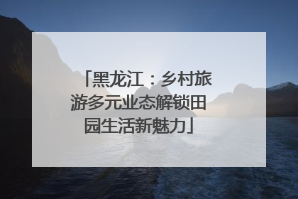 黑龙江：乡村旅游多元业态解锁田园生活新魅力