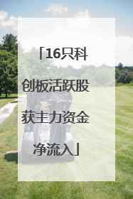 16只科创板活跃股获主力资金净流入