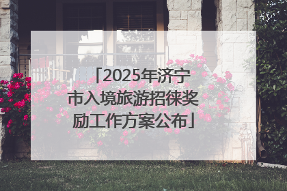 2025年济宁市入境旅游招徕奖励工作方案公布