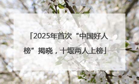 2025年首次“中国好人榜”揭晓，十堰两人上榜