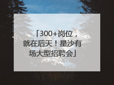 300+岗位，就在后天！星沙有场大型招聘会