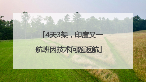 4天3架，印度又一航班因技术问题返航