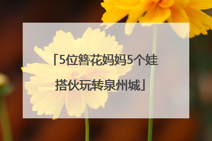 5位簪花妈妈5个娃 搭伙玩转泉州城