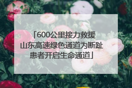 600公里接力救援 山东高速绿色通道为断趾患者开启生命通道