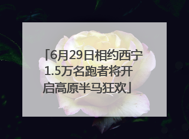 6月29日相约西宁 1.5万名跑者将开启高原半马狂欢